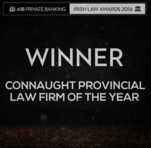 Irish Law Awards 2016 announcing Callan Tansey Winner of Connaught Provincial Law Firm of the Year