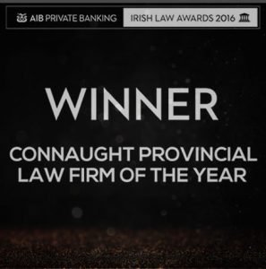 Irish Law Awards 2016 announcing Callan Tansey Winner of Connaught Provincial Law Firm of the Year