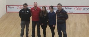 Ballina Stephenites Squash Club with sponsors Callan Tansey