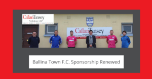 Callan Tansey with Ballina Town FC
