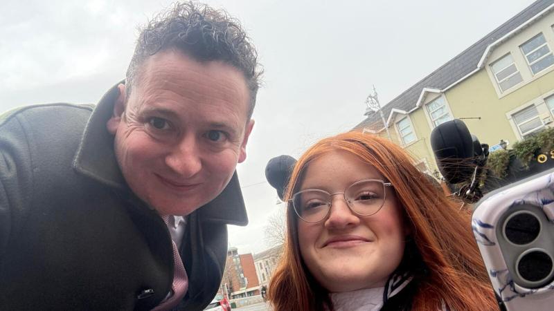 Róisín Tansey with solicitor David O'Malley of Callan Tansey Solicitors LLP after the settlement